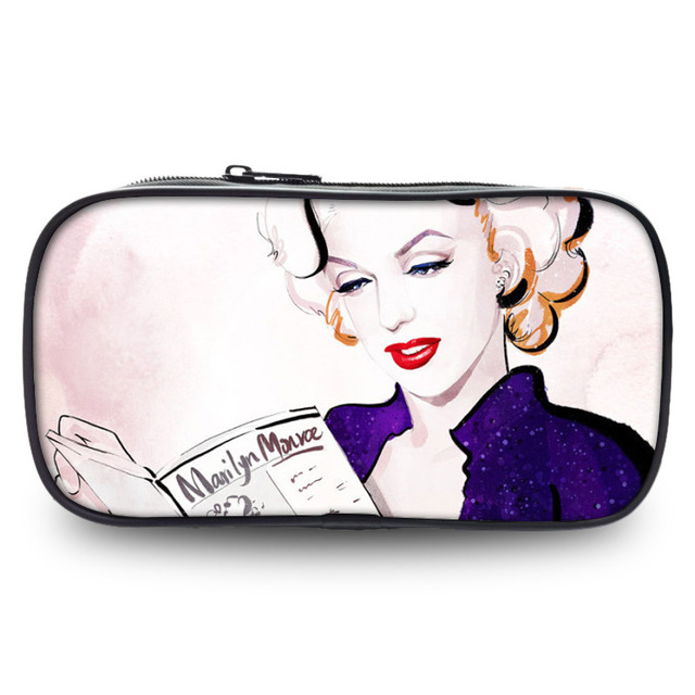 640x640 marilyn monroe pen case student's large capacity pencil bag