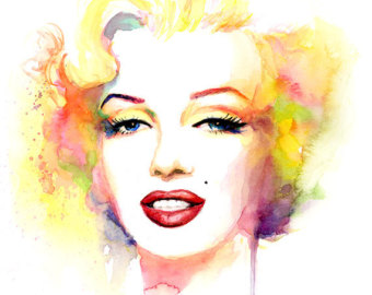 340x270 Marilyn Monroe In Chanel No Print Of Pencil Drawing Etsy
