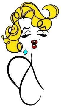 205x362 marilyn abstract cartoon figure drawing marilyn monroe