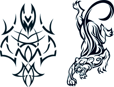 394x300 Tribal Tiger Glow In The Dark Tattooforaweek Temporary Tattoos