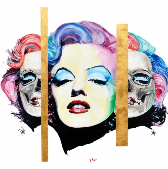 570x572 Tableau Peinture Marilyn Monroe Portrait