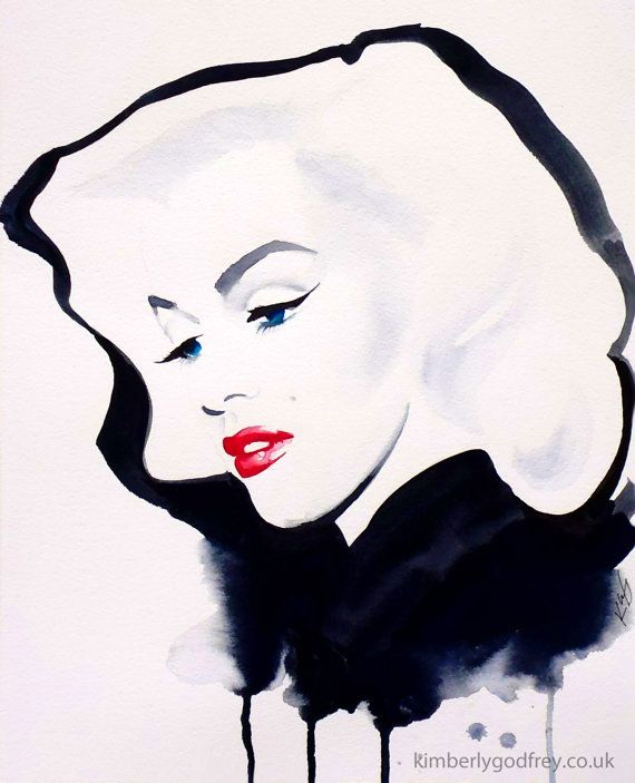 Marilyn Monroe Portrait Drawing | Free download on ClipArtMag