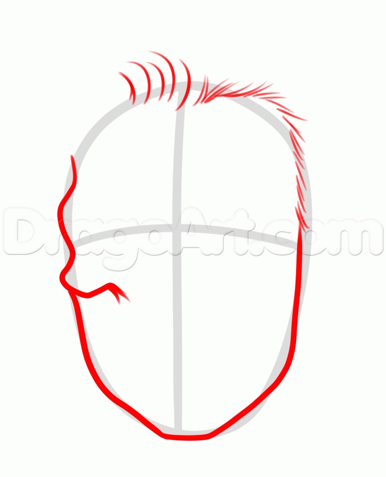 790x977 How To Draw A Monroe Skull, Step