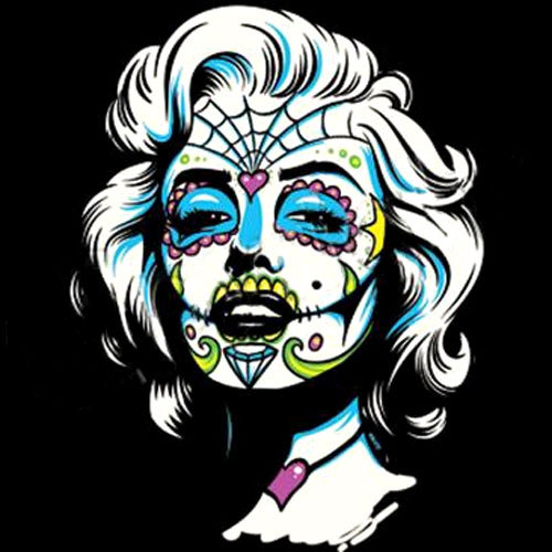 500x500 Marilyn Gothic Sugar Skull New T Shirt, S M L Xl Day
