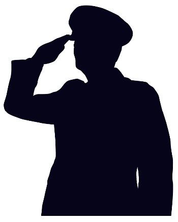 350x437 soldier saluting drawing displaying