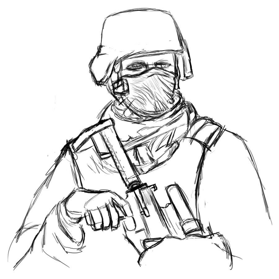 900x900 naval drawing soldier face for free download