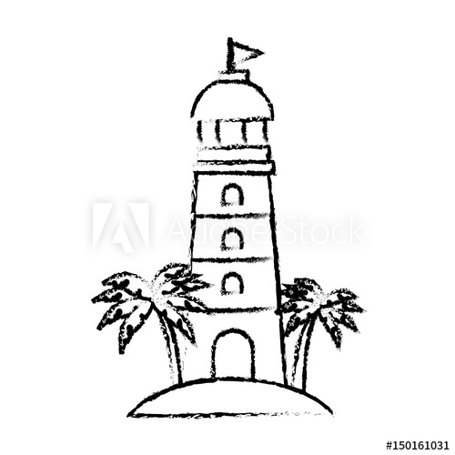 500x500 Lighthouse Marine Symbol Icon Vector Illustration Graphic Design