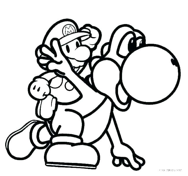 650x607 Luigi Coloring