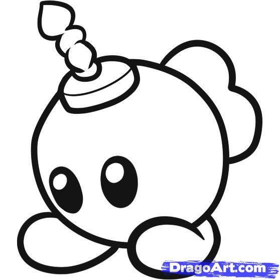 558x558 How To Draw Bombette, Bombette, Step