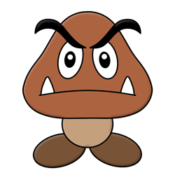 250x250 How To Draw A Goomba From Super Mario Brothers