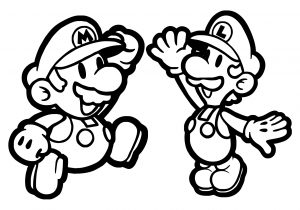 300x210 new mario bros coloring pages for your line drawings with mario