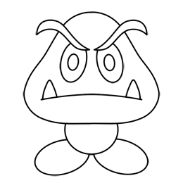 260x260 How To Draw A Goomba From Super Mario Brothers