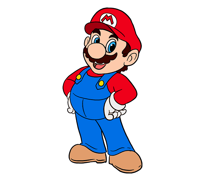 678x600 How To Draw Super Mario In A Few Easy Steps Easy Drawing Guides