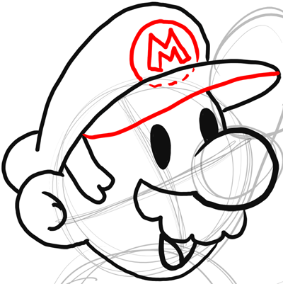 400x401 how to draw classic mario bros or paper mario with easy step