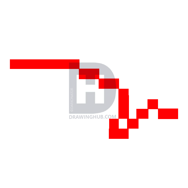 608x608 How To Draw Pixel Mario, Step