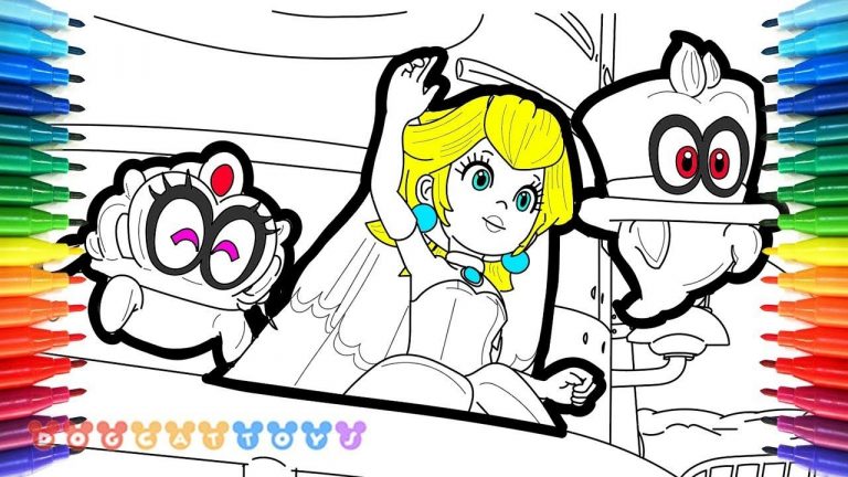 768x432 How To Draw Mario Odyssey Princess Peach Tiara Cappy Princess