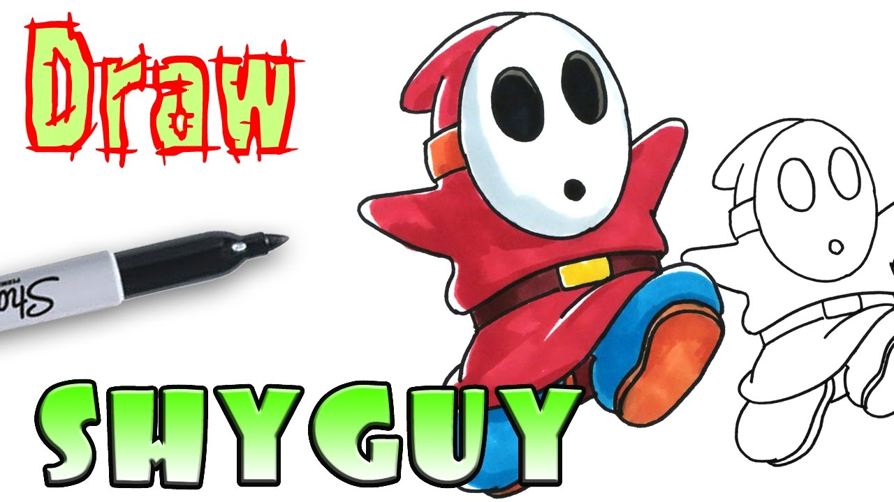 1280x720 How To Draw Shy Guy