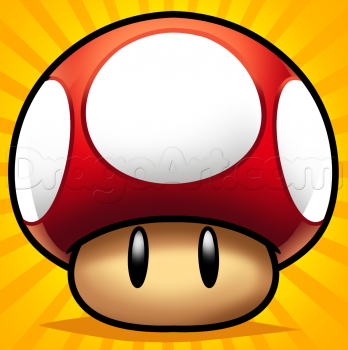 348x350 How To Draw The Mario Mushroom, Step