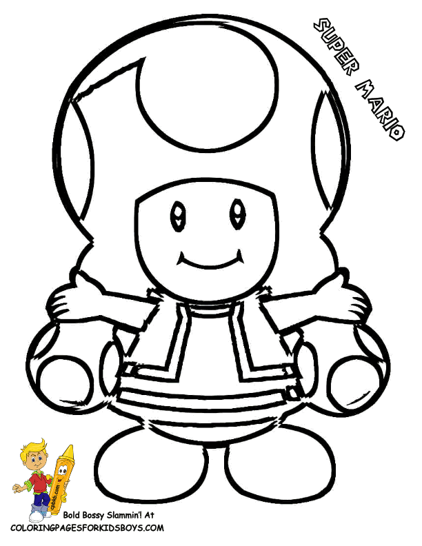 612x792 Mario Mushroom Coloring Pages