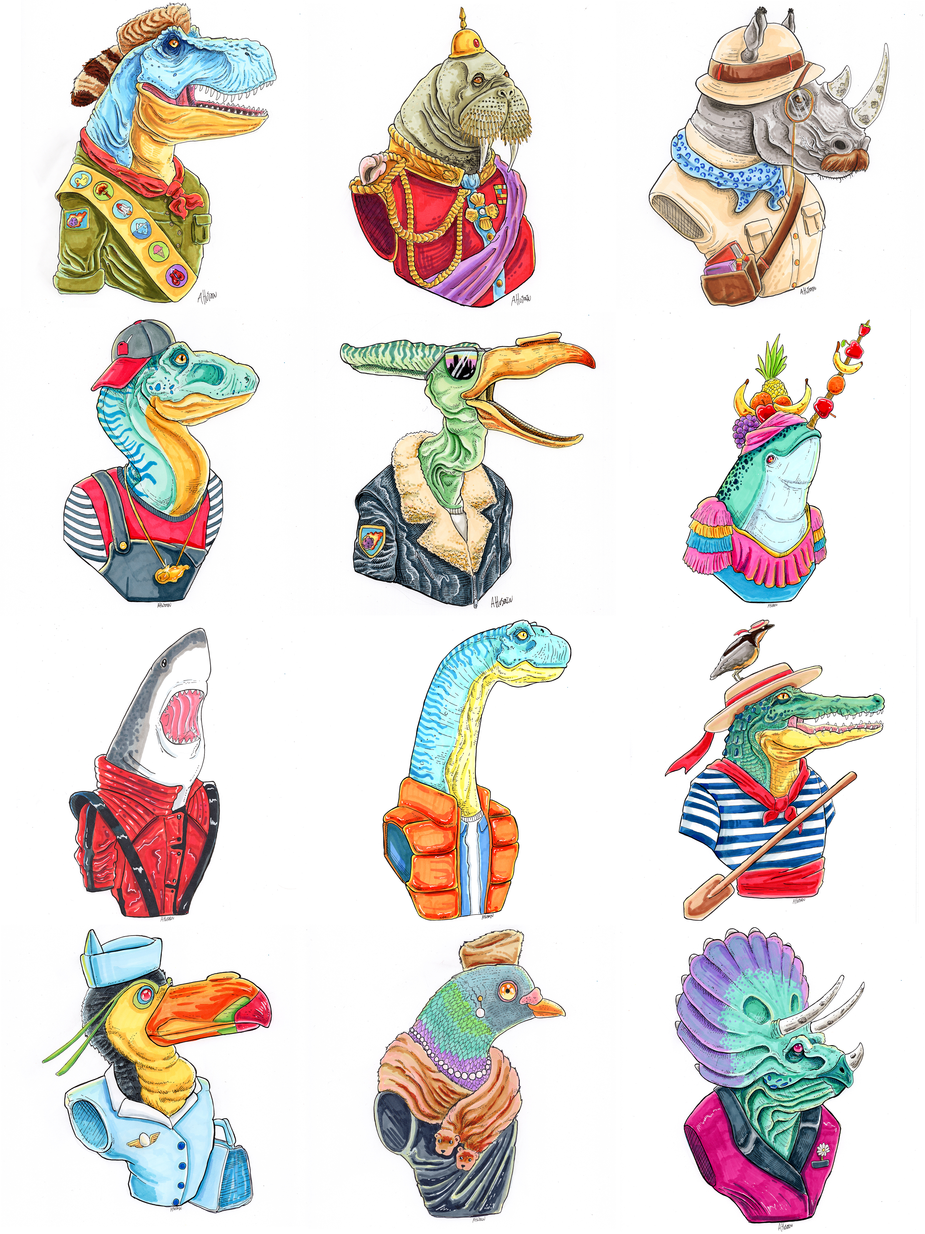 2980x3973 i try and do daily marker drawings, sometimes i make these silly