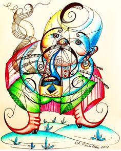 236x295 Artist Oksana Tsiselska Black Ink, Pencils, Markers Drawings