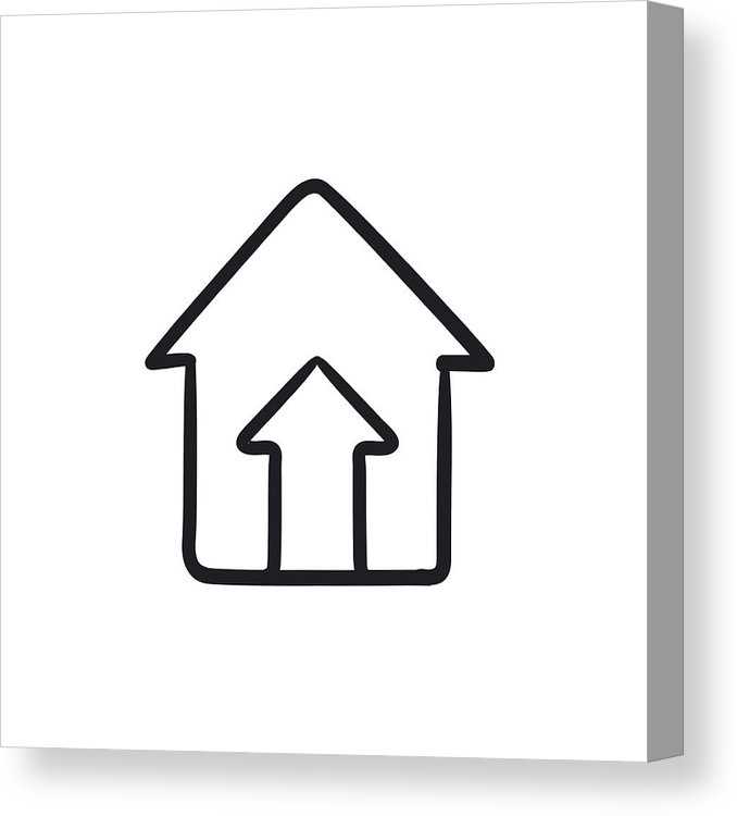 678x750 Growth Of Real Estate Market Sketch Icon Canvas Print Canvas Art