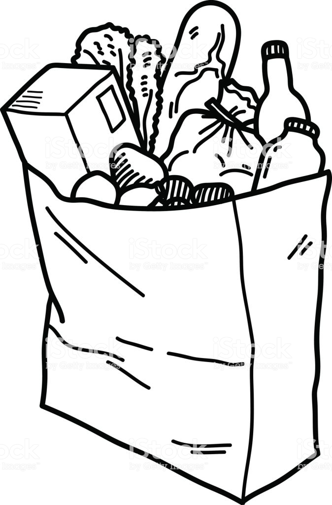 674x1024 Collection Of Free Grocery Clipart Market Bag Bean Clipart