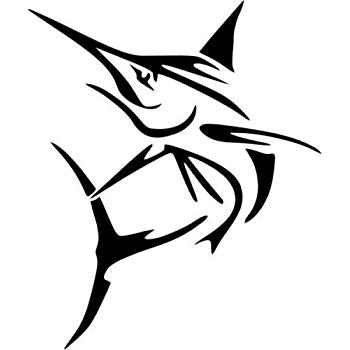 350x350 Marlin Fish Animal Wildlife Vinyl Graphic Car Truck