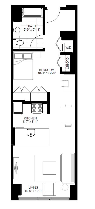 379x833 Marquee At Block Apartments Chicago, Il