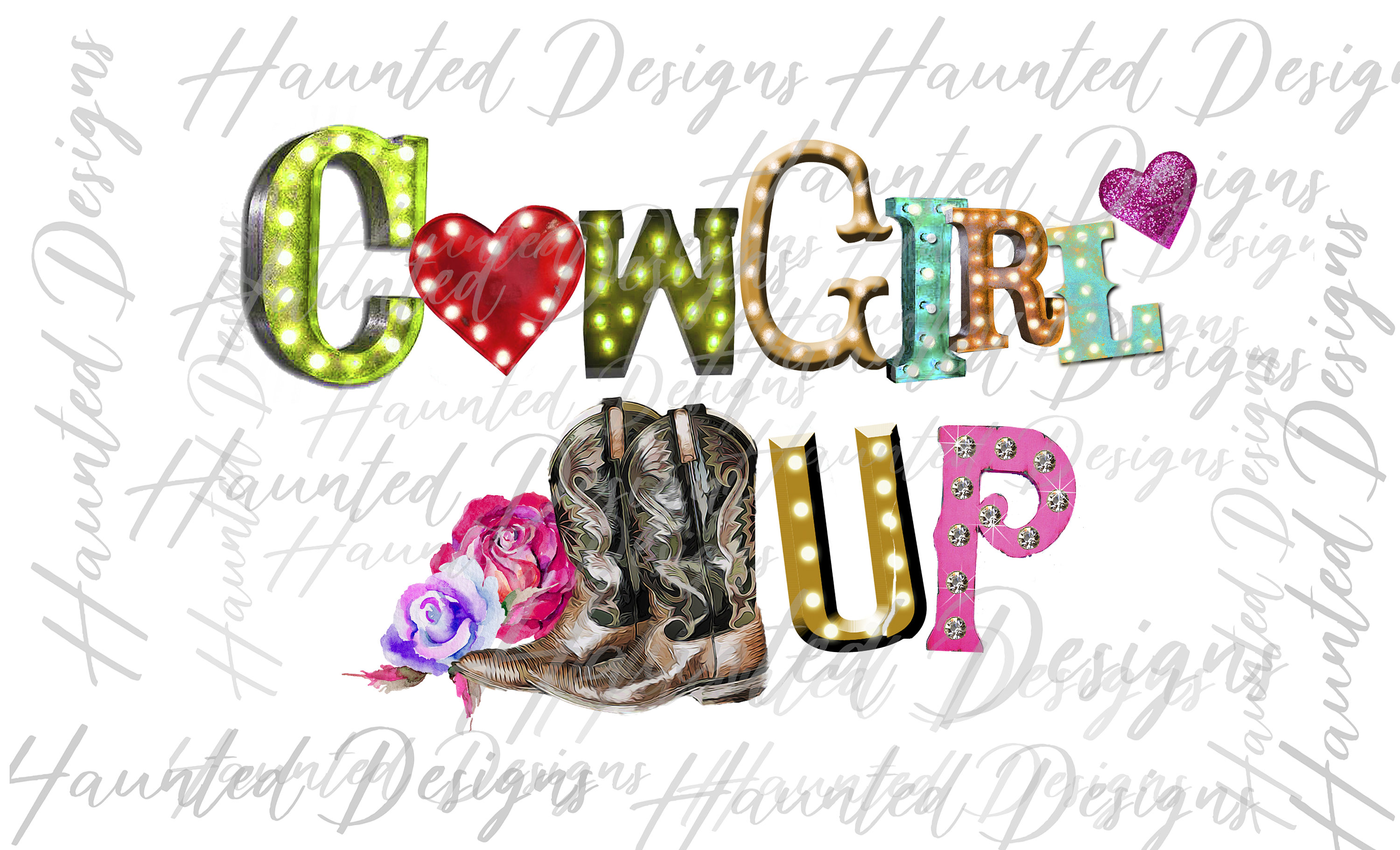 3000x1821 Printed Sublimation Transfer Cowgirl Up Marquee Boho Gypsy Etsy