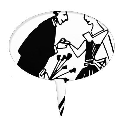 422x422 Couple Drawing Cake Topper