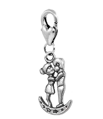 432x500 Kiss Love Lovers Married Couple Clip Dangle Charm For Bracelets