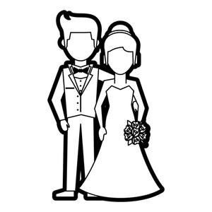 300x300 Married Couple Black And White Royalty Free Illustrations