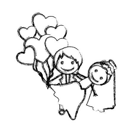 450x450 Drawn Couple Married