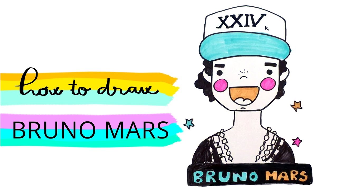 1280x720 easy drawing how to draw bruno mars