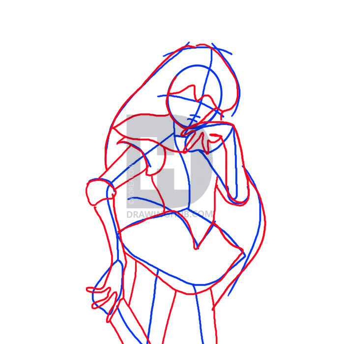 700x700 How To Draw Sailor Mars, Step