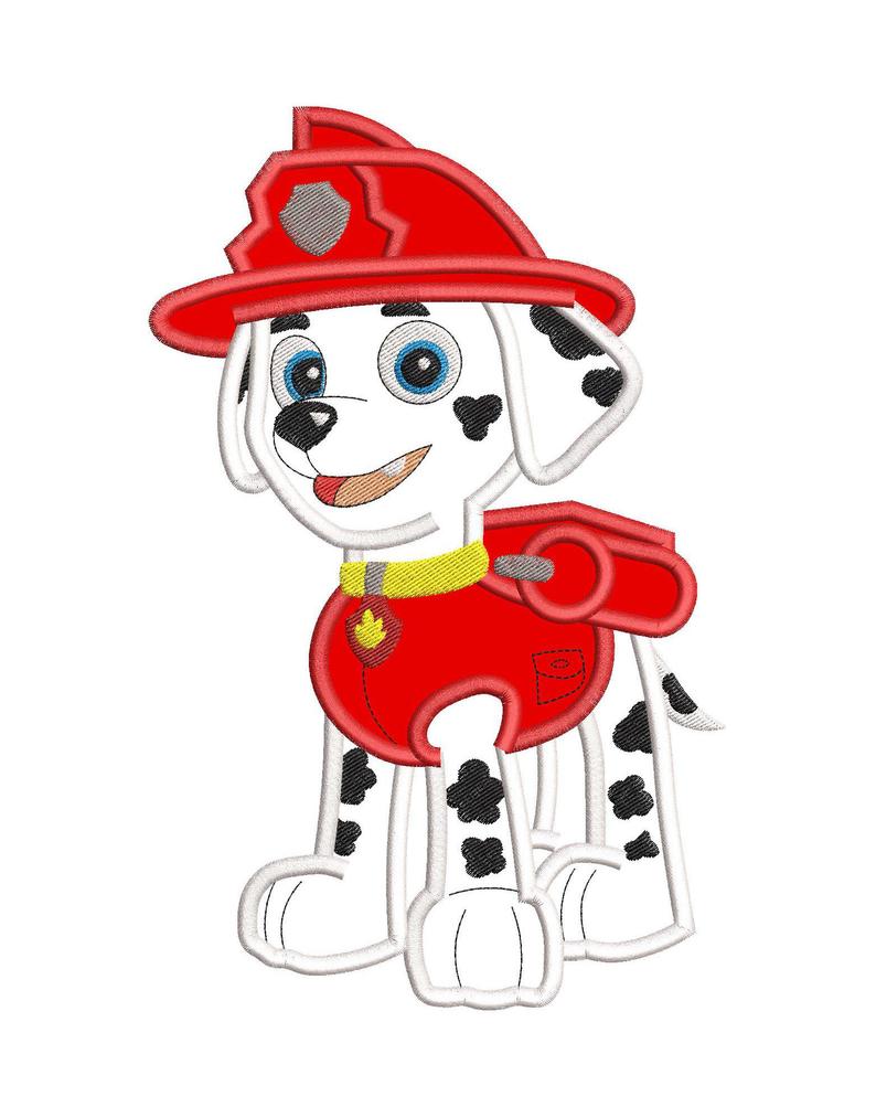 794x1013 Marshall Paw Patrol Applique Embroidery Design Instant Etsy