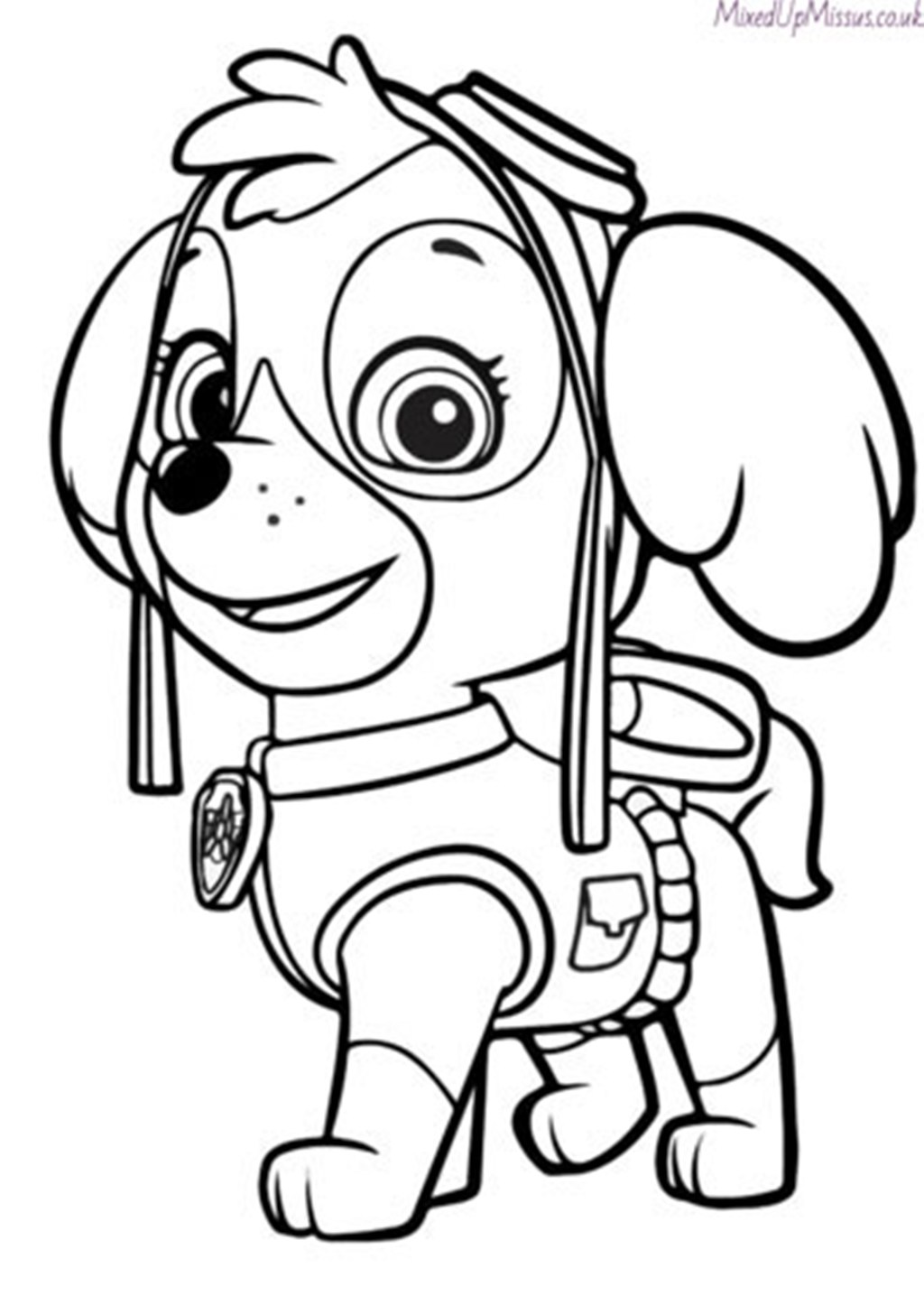 1024x1446 Marshall Paw Patrol Drawing
