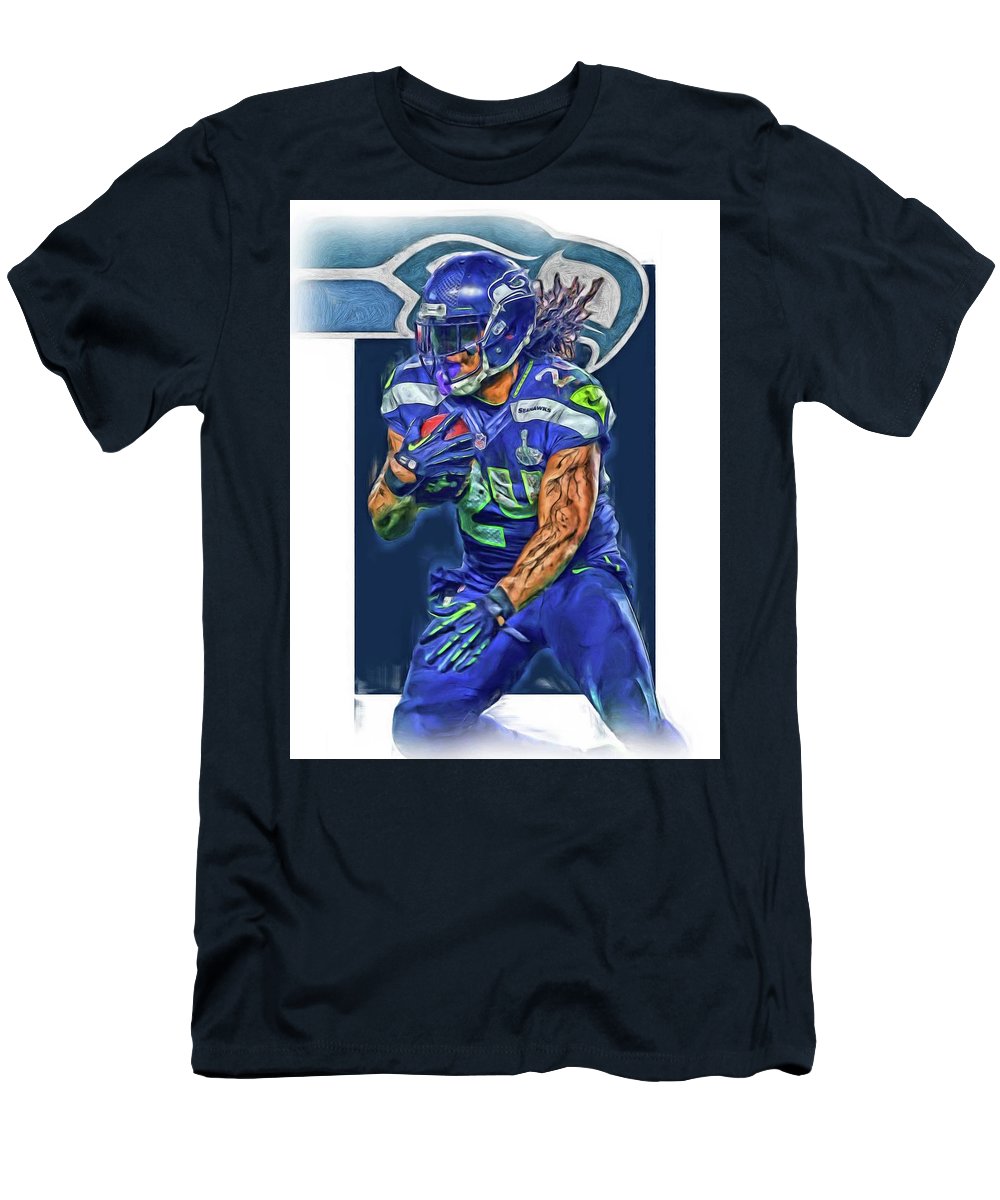 1000x1200 Marshawn Lynch Seattle Seahawks Oil Art T Shirt For Sale