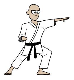250x271 Drawing A Cartoon Karate Man Cartoon Art Cartoon Drawings