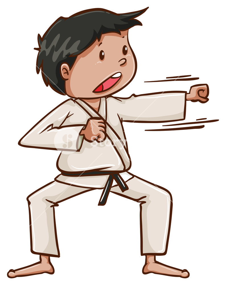 794x1000 Illustration Of A Plain Drawing Of A Martial Arts Artist