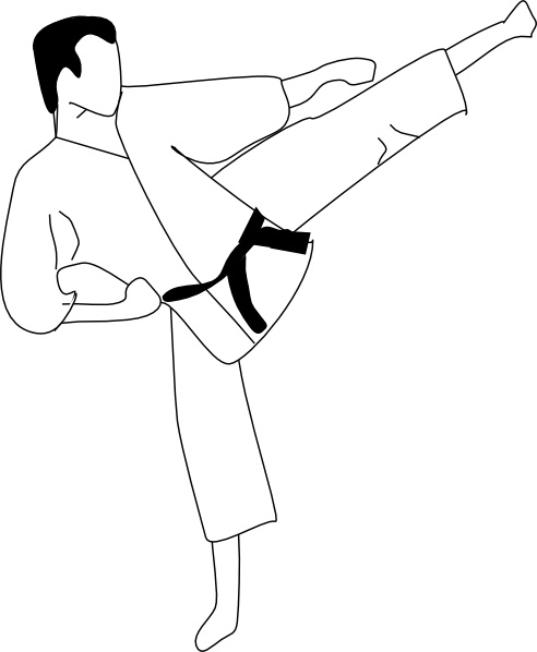492x598 Karate Kick Clip Art Free Vector In Open Office Drawing