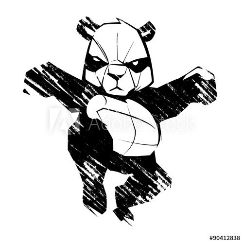 500x500 Sketch Panda Martial Arts