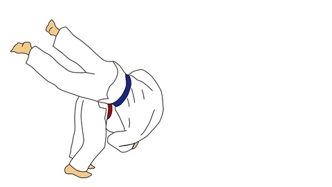 480x270 Animated Drawing Of Judo Martial Arts Fighting Flip Move Clip