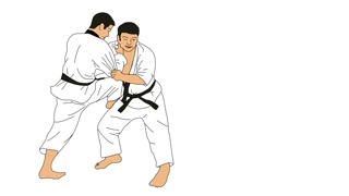 320x180 Animated Drawing Of Judo Martial Arts Fighting Move Motion