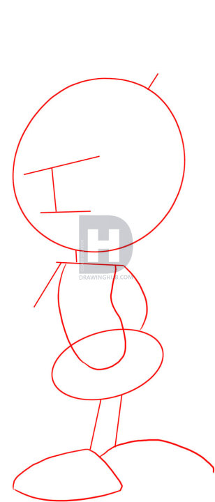 308x720 how to draw marvin the martian, step