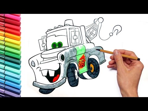480x360 Coloring Pages Disney Cars Martin Learning Colors And Drawing