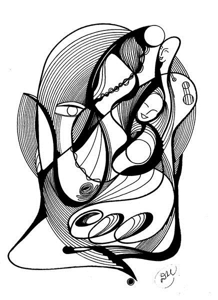 436x600 Abstract Moments Drawing