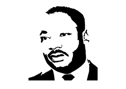 425x301 Martin Luther King Face Vinyl Decal Sticker Cars