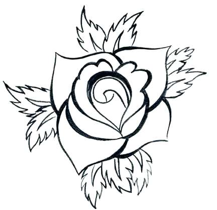 432x418 Rose Drawing Outline How Do You Draw A Simple Rose Rose Drawing